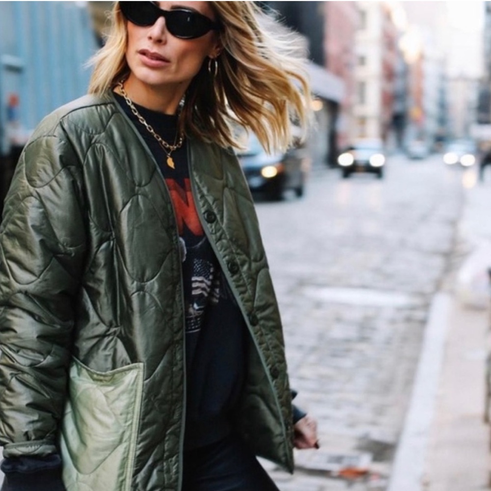 Anine Bing Quilted Andy Bomber Jacket XS